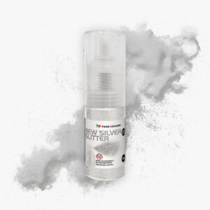 Barwnik spożywczy w proszku z pompką srebrny New Silver Glitter Foodcolours 5g