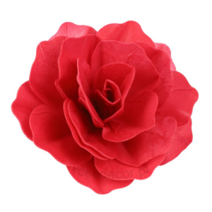 Kwiaty waflowe Róża Pastella czerwona Rose Decor
