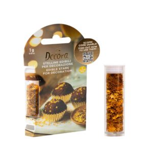 Brokat jadalny Gwiazdki Gold Stars Decora 1 g
