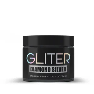 Brokat jadalny w w proszku Diamond silver 10 g Slodki Bufet