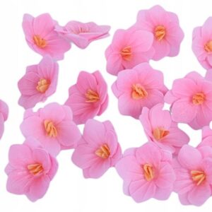 Kwiaty waflowe Hortensja cieniowana jasno-różowa Rose Decor 18 szt.