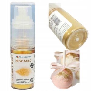 Barwnik spożywczy w proszku z pompką zloty New Gold Metallic Pump Spray Foodcolours 5 g
