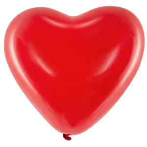 Balony 16” Serca, Pastel czerwony – 6 szt.