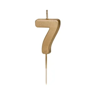 Świeczka urodzinowa Cyferka 7, 4.5cm, złoty