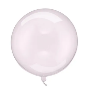 Balon Kula transparentny różowy 40 cm – 1 szt.