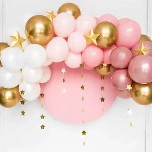 Girlanda balonowa różowa 200 cm – 60 szt.