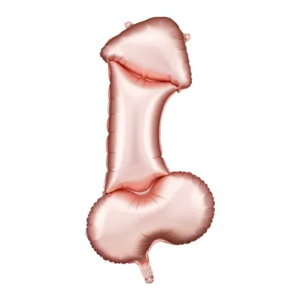 Balon foliowy Penis, 55.5×112 cm, różowe złoto