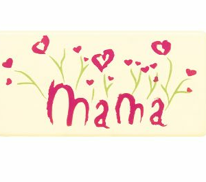 Dekoracja czekoladowa – plakietka Mama 20×40 mm