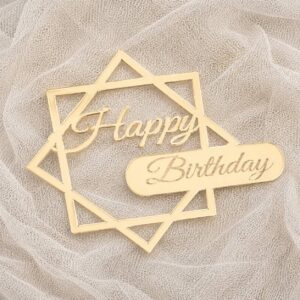 Dekor Happy Birthday (Złote lustro) 14cm x 11.7cm