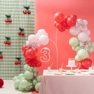 Balony foliowe do girland Wisienki 28 × 31 cm, mix – 3 szt.