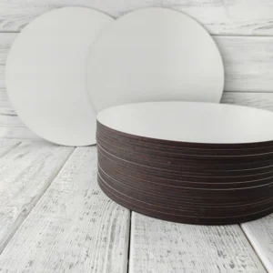 Podkład pod tort białe sztywne HDF 25 cm