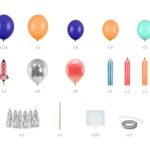 Girlanda balonowa – Rakieta, mix, 154x130cm
