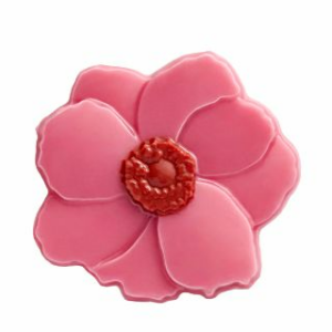 Dekoracja czekoladowa Magnolia różowa 30×34 mm 1 szt.