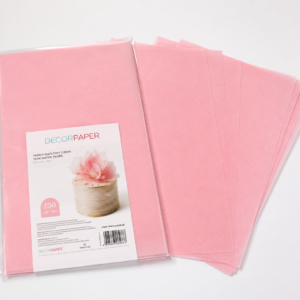 Papier Waflowy Cienki Różowy DECORPAPER 100 szt.op