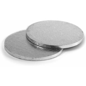 Podkład pod tort srebrny okrągły śr. 25 cm, gr. 1,2 cm