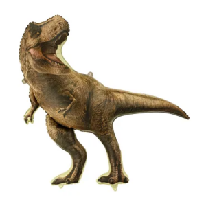 Balon foliowy Jurassic World T-Rex, 92×98 cm, brązowy