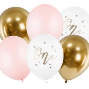 Balony 30cm, One, Pastel Pale Pink: 1op./6szt.