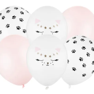 Balony 30cm, Kotek, mix: 1op./6szt.