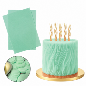 Papier waflowy na tort zielony 0,3 mm op.100 szt. Decora