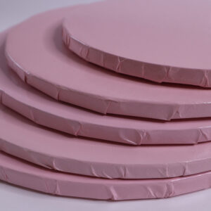 Podkład pod tort pastelowy różowy okrągły śr. 25 cm, gr. 1,2 cm