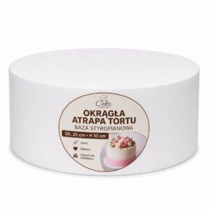 Okrągła atrapa tortu na wymiar / srednica 25 cm; wysokosc 10 cm