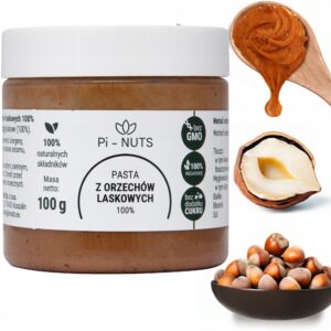 Pasta z orzechów laskowych 100% 100g Pi Nuts