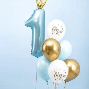Balony 30cm, One, Pastel Light Blue: 1op./6szt.