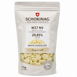Czekolada biała w pastylkach 29,85%  W27 Schokinag 1kg