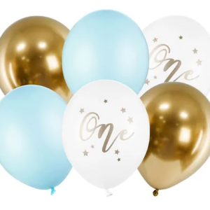 Balony 30cm, One, Pastel Light Blue: 1op./6szt.