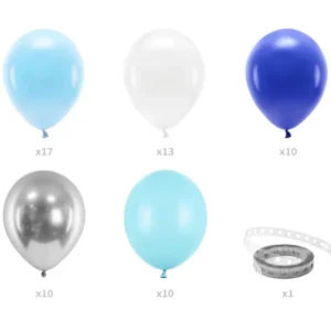 Girlanda balonowa niebieska 200 cm – 60 szt.