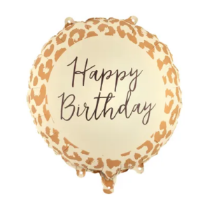 Balon foliowy pastylka ”Happy Birthday” w cętki, 35×35 cm, mix