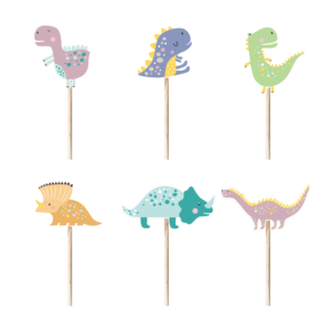 Toppery na tort Dinozaury 6szt. PartyPal