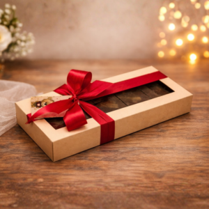 Opakowanie na czekoladę dubajską XXL 24 × 11 × 2,5 cm brązowe kraft