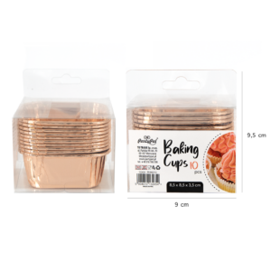 Foremki do pieczenia kwadratowe rose gold 10szt.