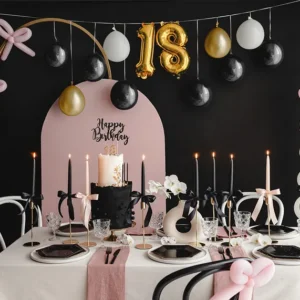 Girlanda balonowa 3w1 – 18 urodziny, mix, 260x32cm