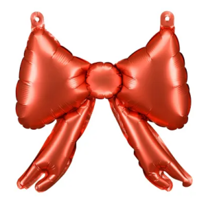 Balony foliowe do girland Kokardy czerwone 25,5 × 25 cm – 5 szt.