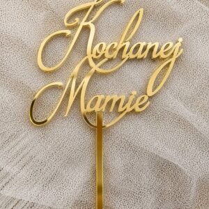 Topper „Kochanej Mamie” 10cm x 9,2cm