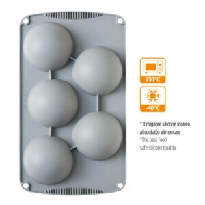 Forma silikonowa półkula śr 80 mm Decora