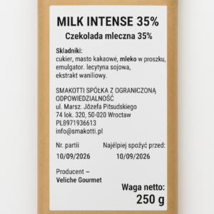 MILK INTENSE 35% – Czekolada mleczna 35% – opak. 250 g